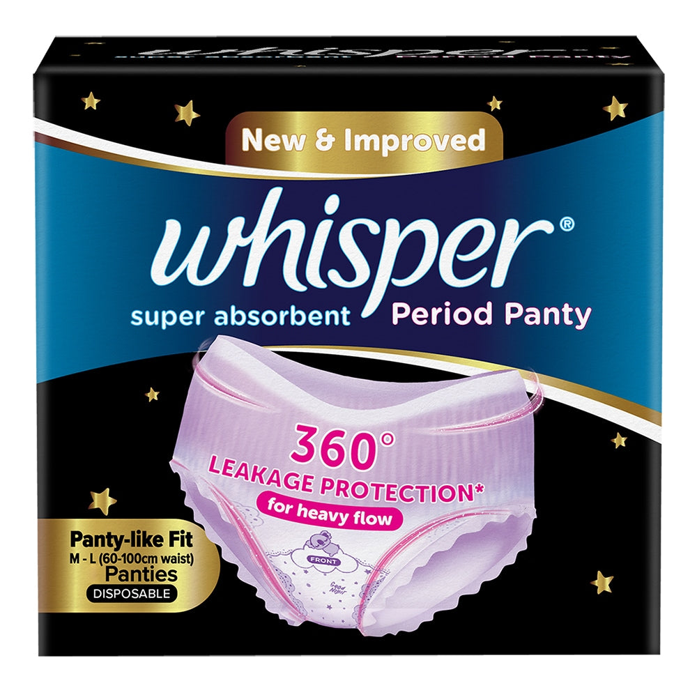 Whisper Super Absorbent Period Panty M-L