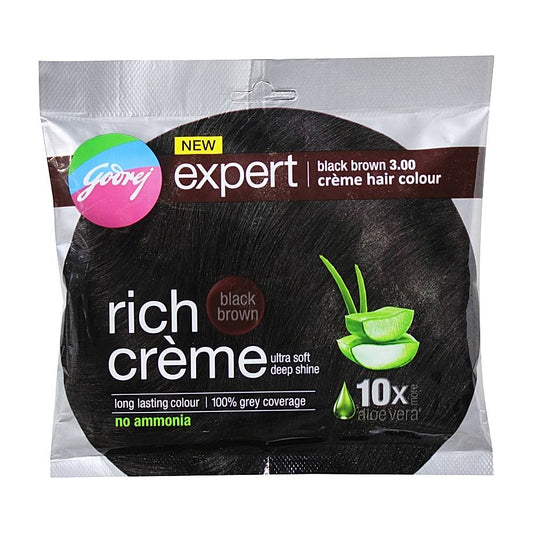 Godrej Expert Rich Creme Hair Colour 3 Black Brown