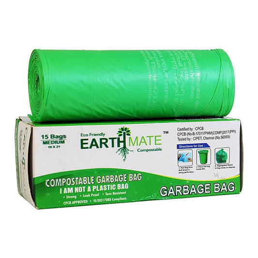 Compostable Green Garbage Bag - 19x21 cms