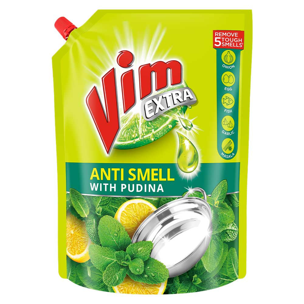 Vim Extra Anti Smell With Pudina Liquid Dishwash