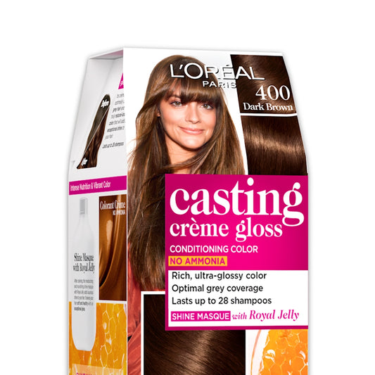 L'Oreal Casting Creme Gloss 400 Dark Brown Hair Colour - 87.5 gms + 72 ml