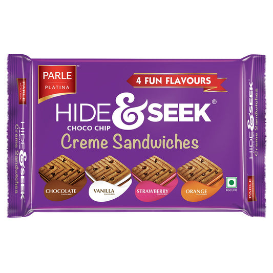 Parle Hide & Seek Choco Chip Creme Sandwiches - 4 Flavours