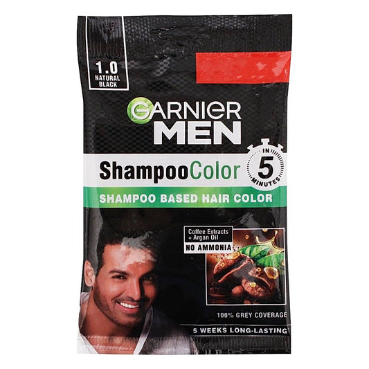 Garnier Men Shampoo Color 1.0 Natural Black - 10 ml +10 ml