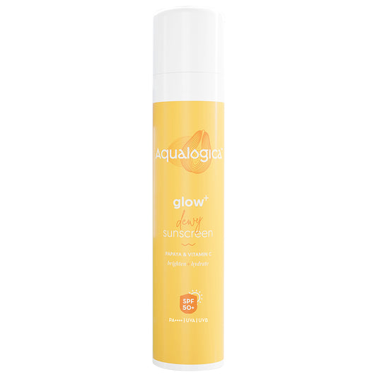 Aqualogica Glow+ Dewy Sunscreen SPF50+ - Papaya & Vitamin C