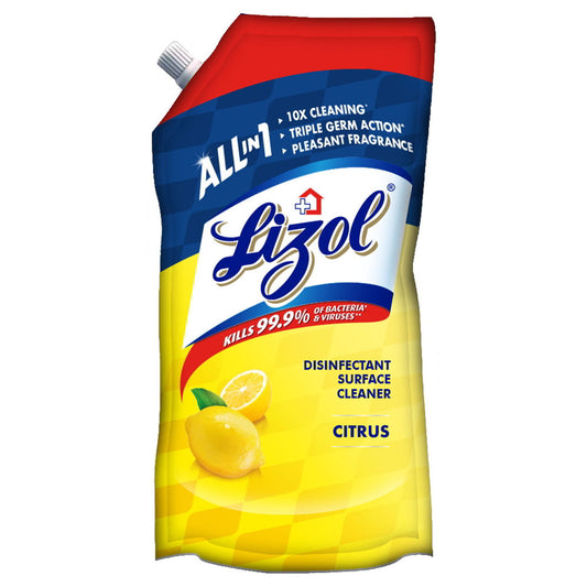 Lizol Citrus Disinfectant Surface Cleaner Pouch