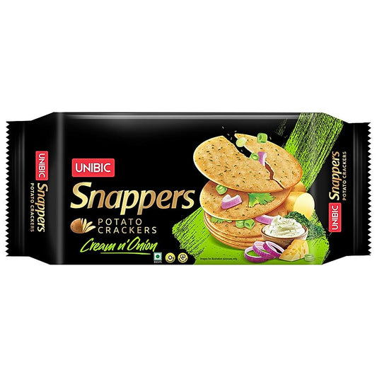 Unibic Snappers Potato Crackers - Cream N' Onion