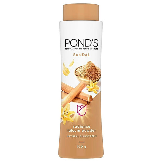 Pond's Sandal Radiance Talcum Powder - Natural Sunscreen