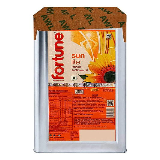 Fortune Refined Sunflower Oil Tin (15 L)